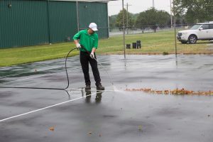 Pressure Washing Tennis Court