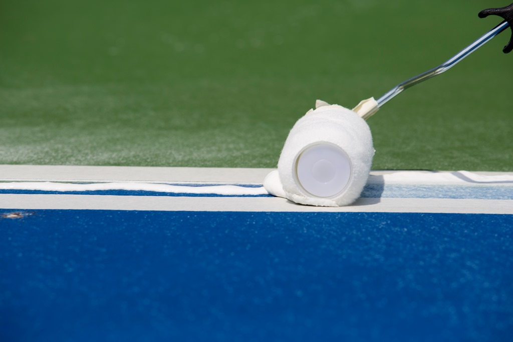 Painting Tennis Court Lines