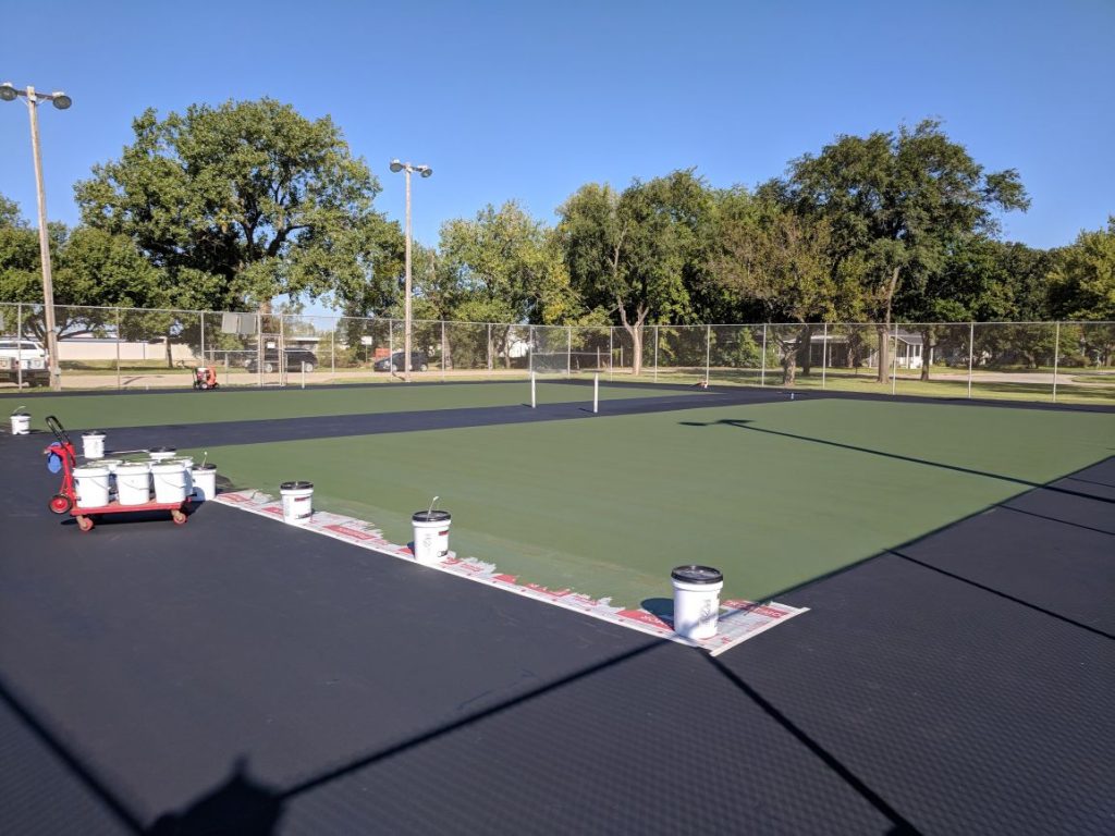 Color Coating Tennis Courts Kansas