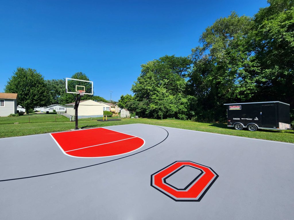 Blended Lines for Basketball Court Striping