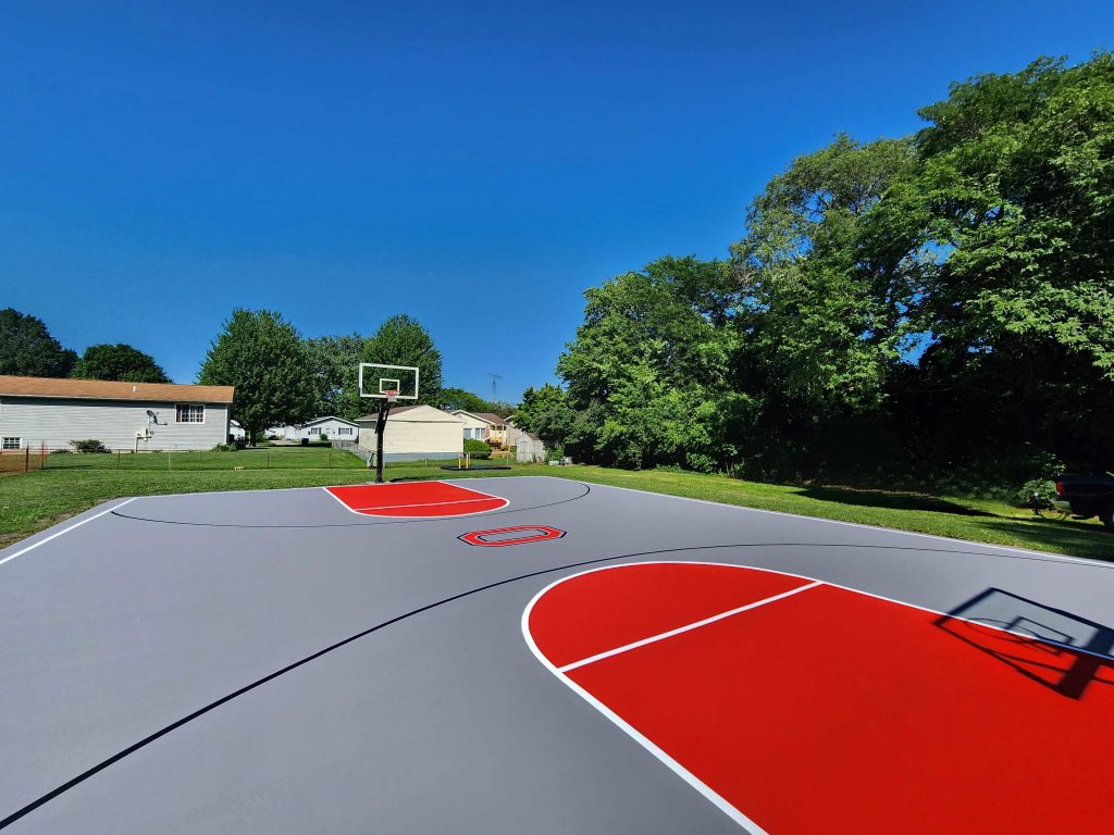 Colored Line Paint For Basketball Court